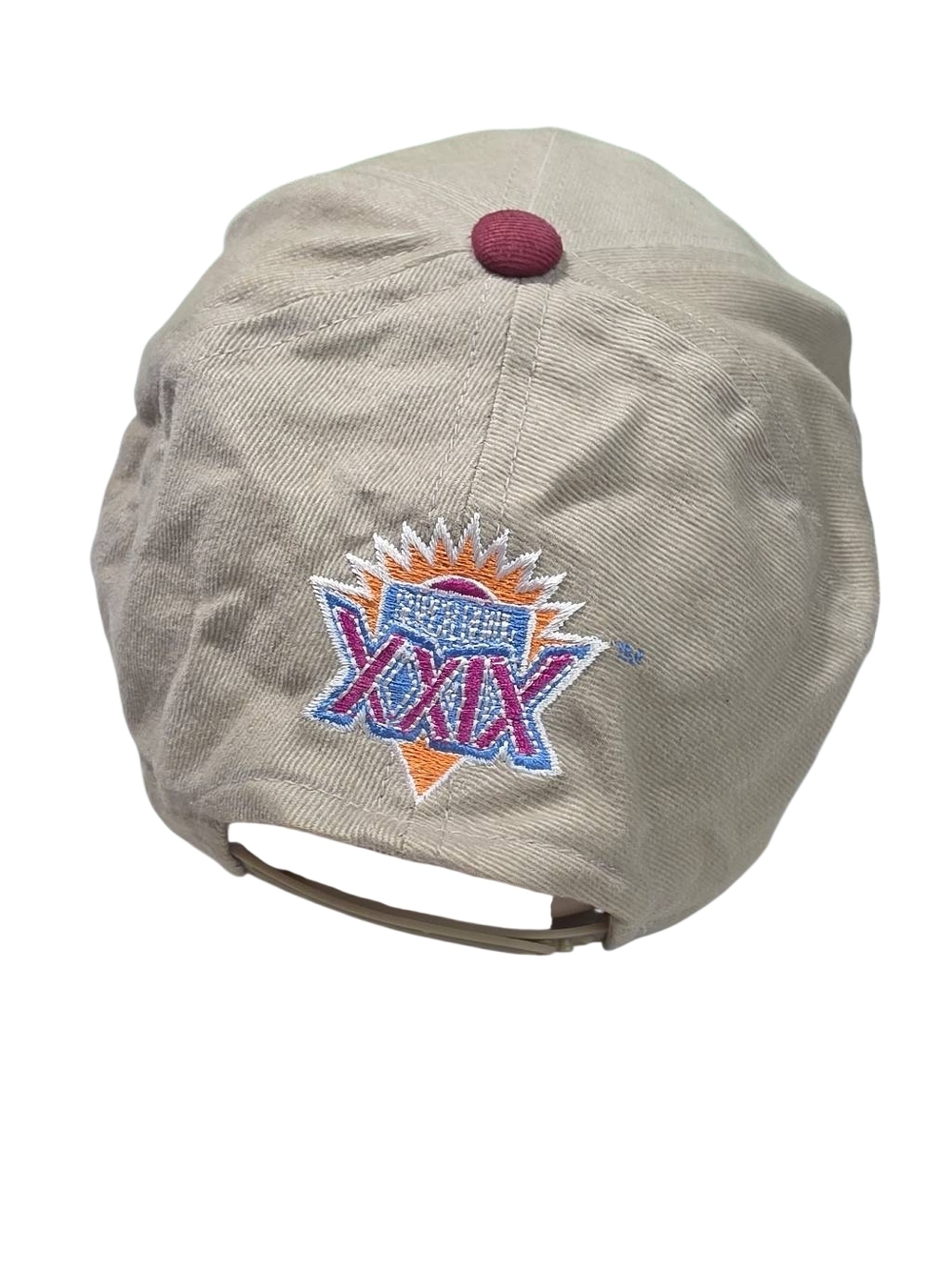 Super Bowl XXIX Vintage 49ers Champions Baseball Cap – Beige & Maroon Embroidere